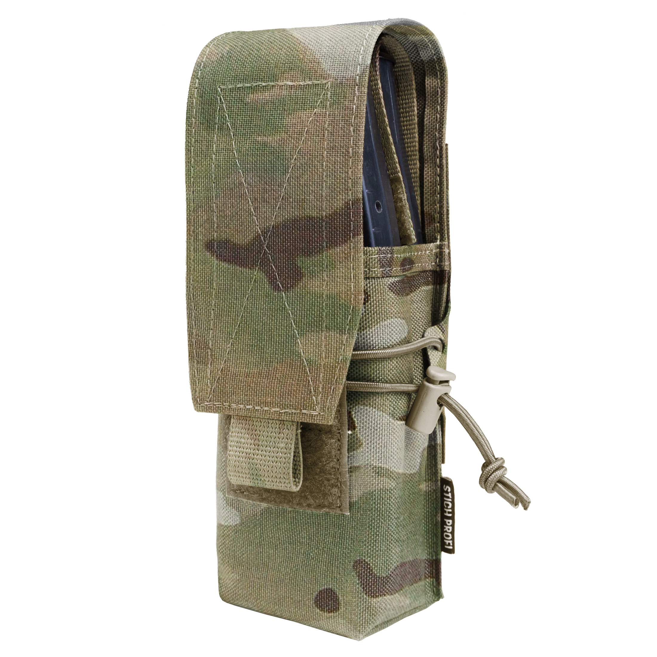 Подсумок на 1-2 магазина АК с эласт.жгутом, облегченный вер.3 FASTCLIP MOLLE SYSTEM